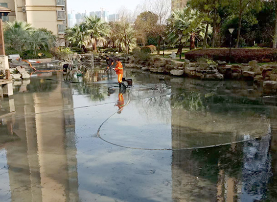 仓山景观池淤泥清理